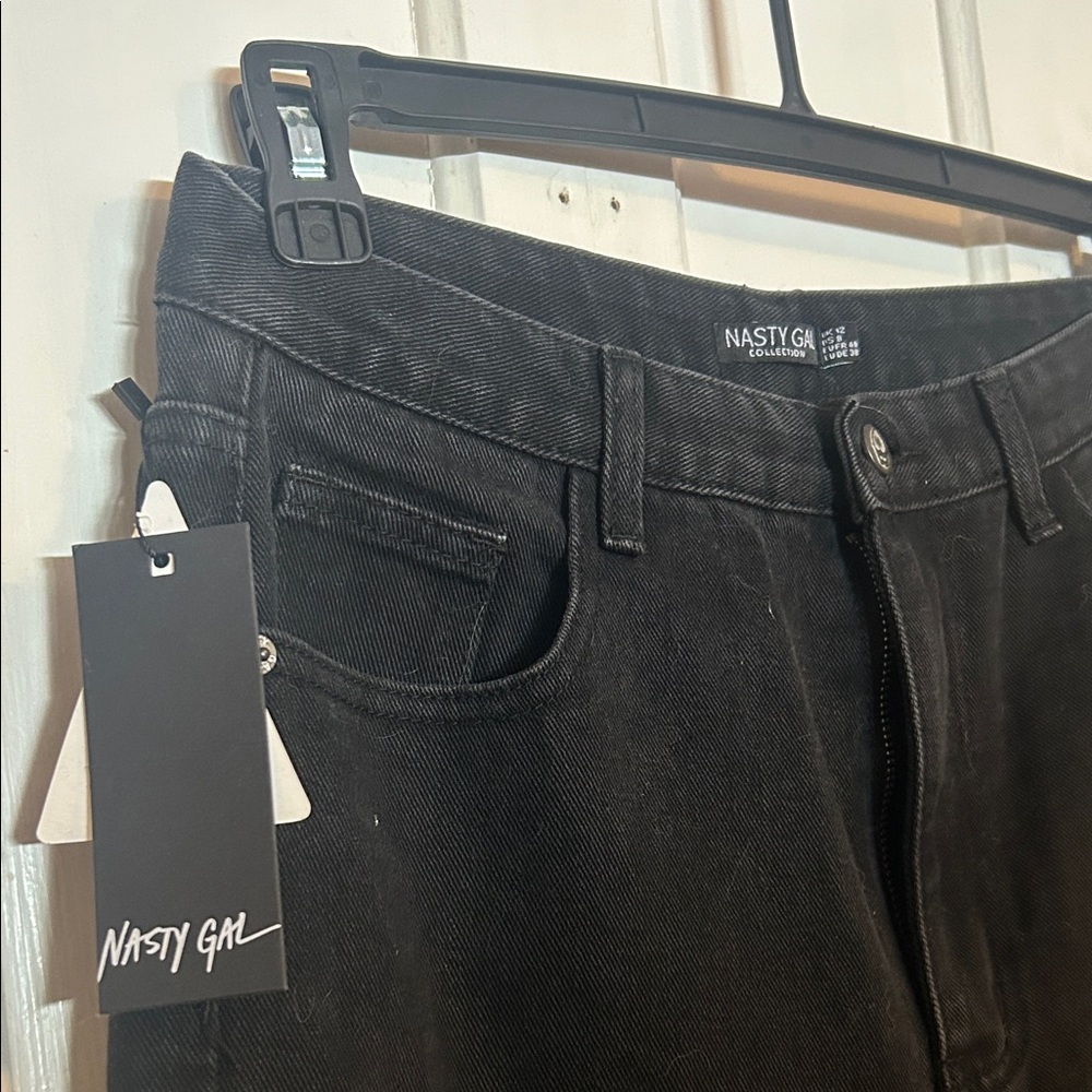Nasty Gal Charcoal Denim Pants